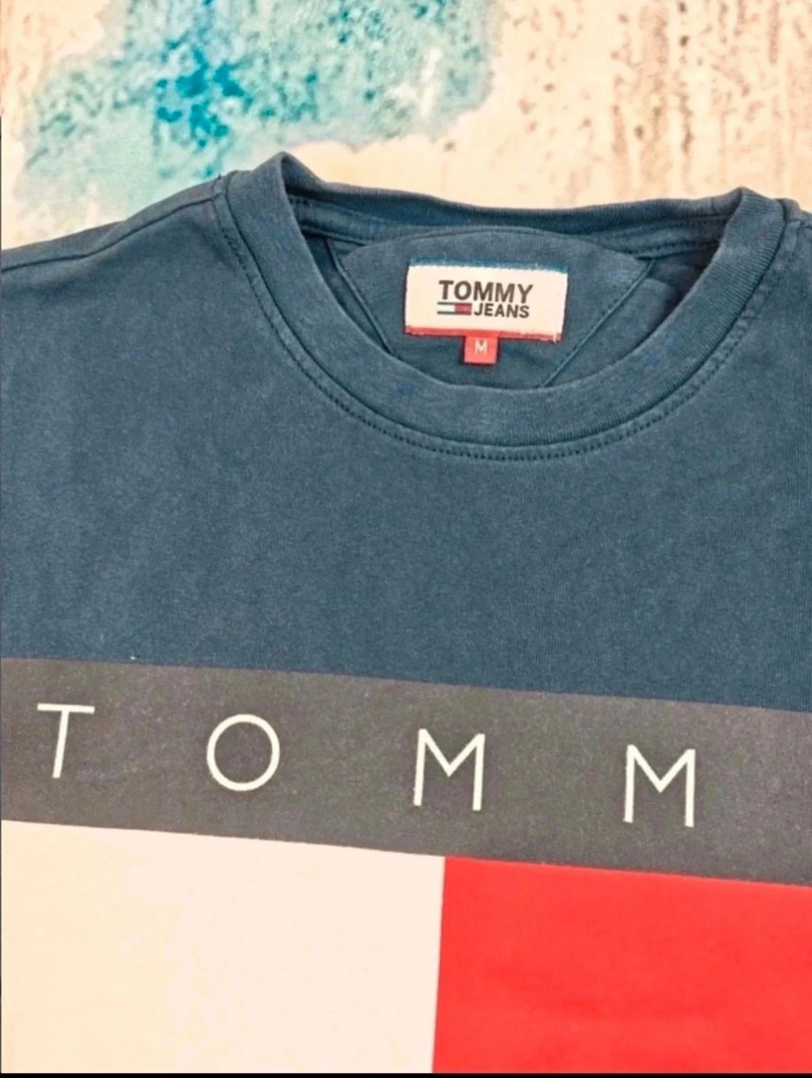 Tommy Hilfiger Tommy Jeans Logo T-Shirt Flag Graphic Streetwear Retro Vintage y2k old moneyNavy Blue – photo 7